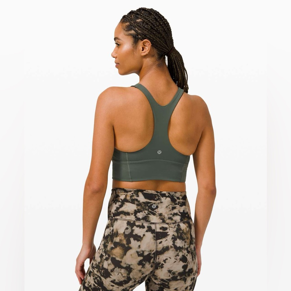 Lululemon Wunder Train Long-Line Bra *Medium Support, C/D Cups Smoked Spruce sz4